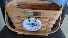 Longaberger Rare 1992 Dresden Tour Basket Set with tie on FREE SHIPPING!