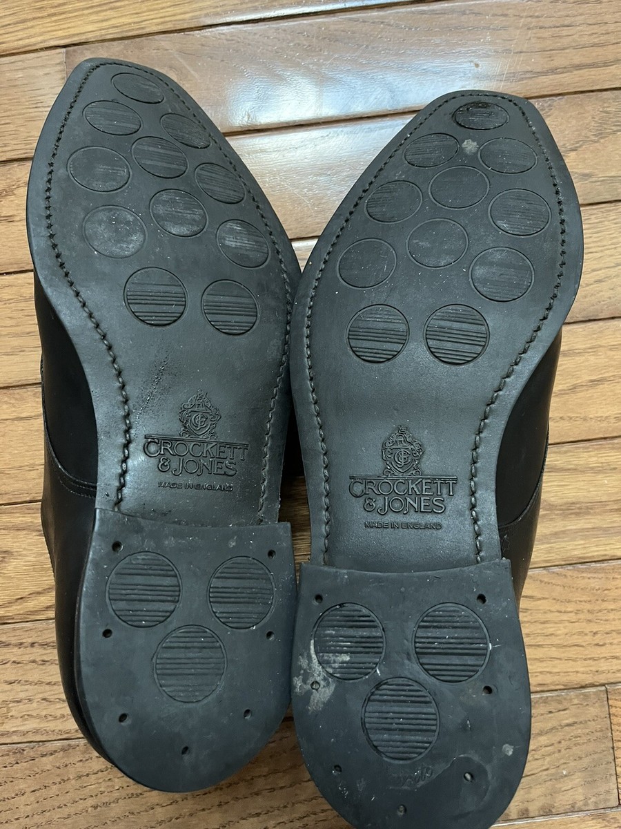 CROCKETT & JONES LOWNDES DOUBLE MONK STRAP Size 7 1/2 E In Black