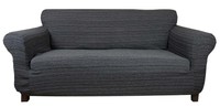 Stretch Elastic Sofa Cover Black Gray For 2 Seater Loveseat Slipcover Black/grey Stretch Elastic Sofa Cover Black Gray For 2 Seater Loveseat Slipcover Black/grey