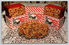 Postcard Old Fashion Claxton Fruit Cake Georgia Food Spread Advertising