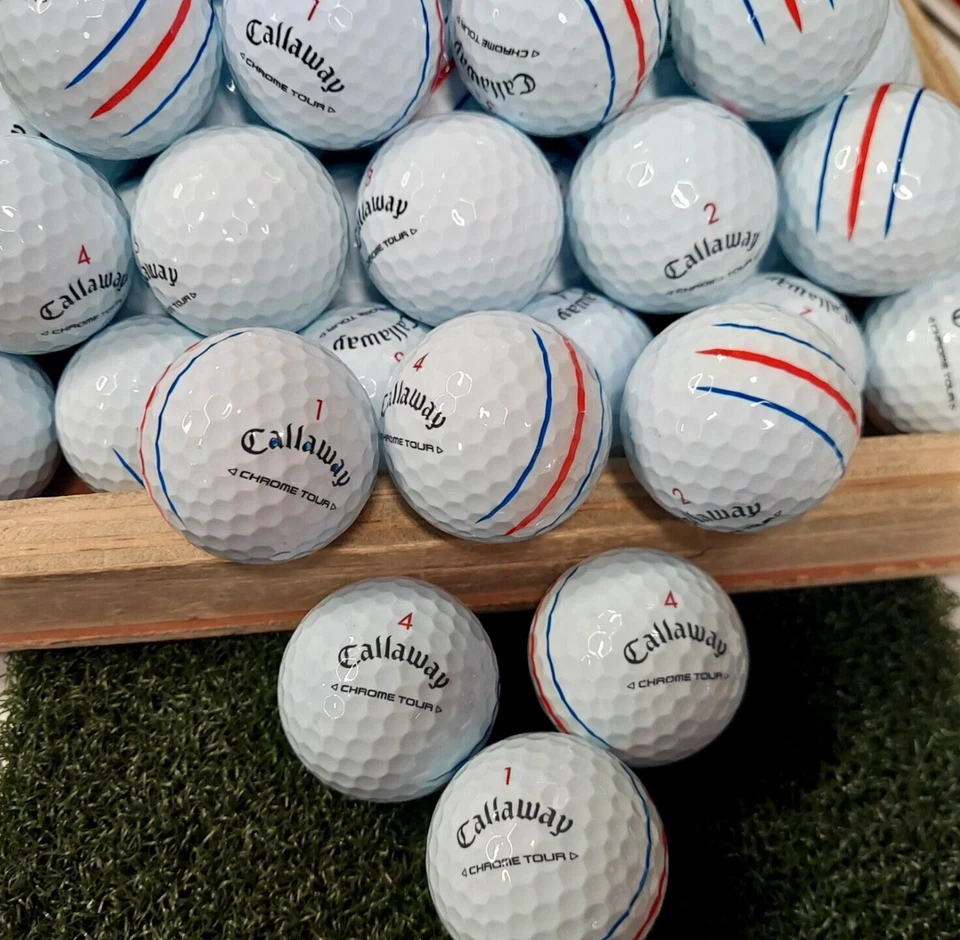 36 pelotas de golf Callaway Chrome Tour triple pista usadas como nuevas AAAAA (grado 5A) Foto 2 de 3