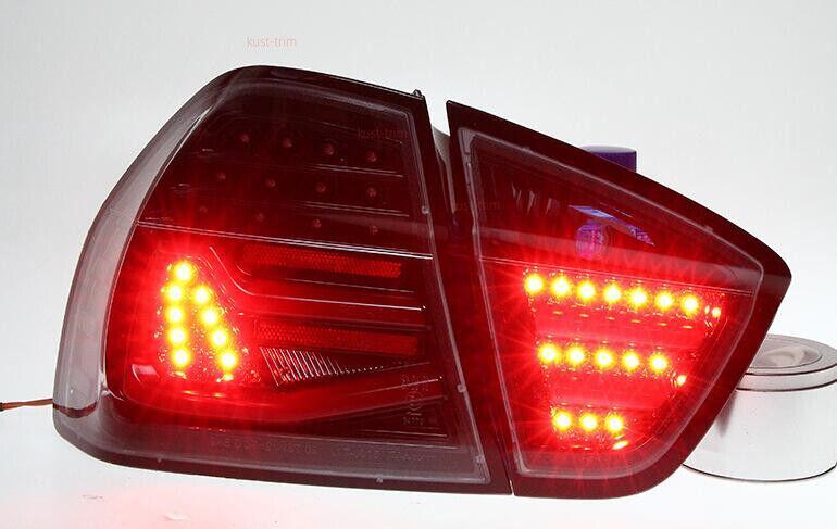 For 2005-2008 BMW E90 3-Series Smoked LED Tube Tail Lights For 2005-2008 BMW E90 3-Series Smoked LED Tube Tail Lights