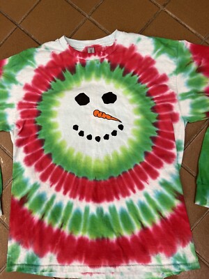 Snowman tie dye shirt -Long Sleeve Tie Dye Frosty the Snowman shirt Cool tie dye