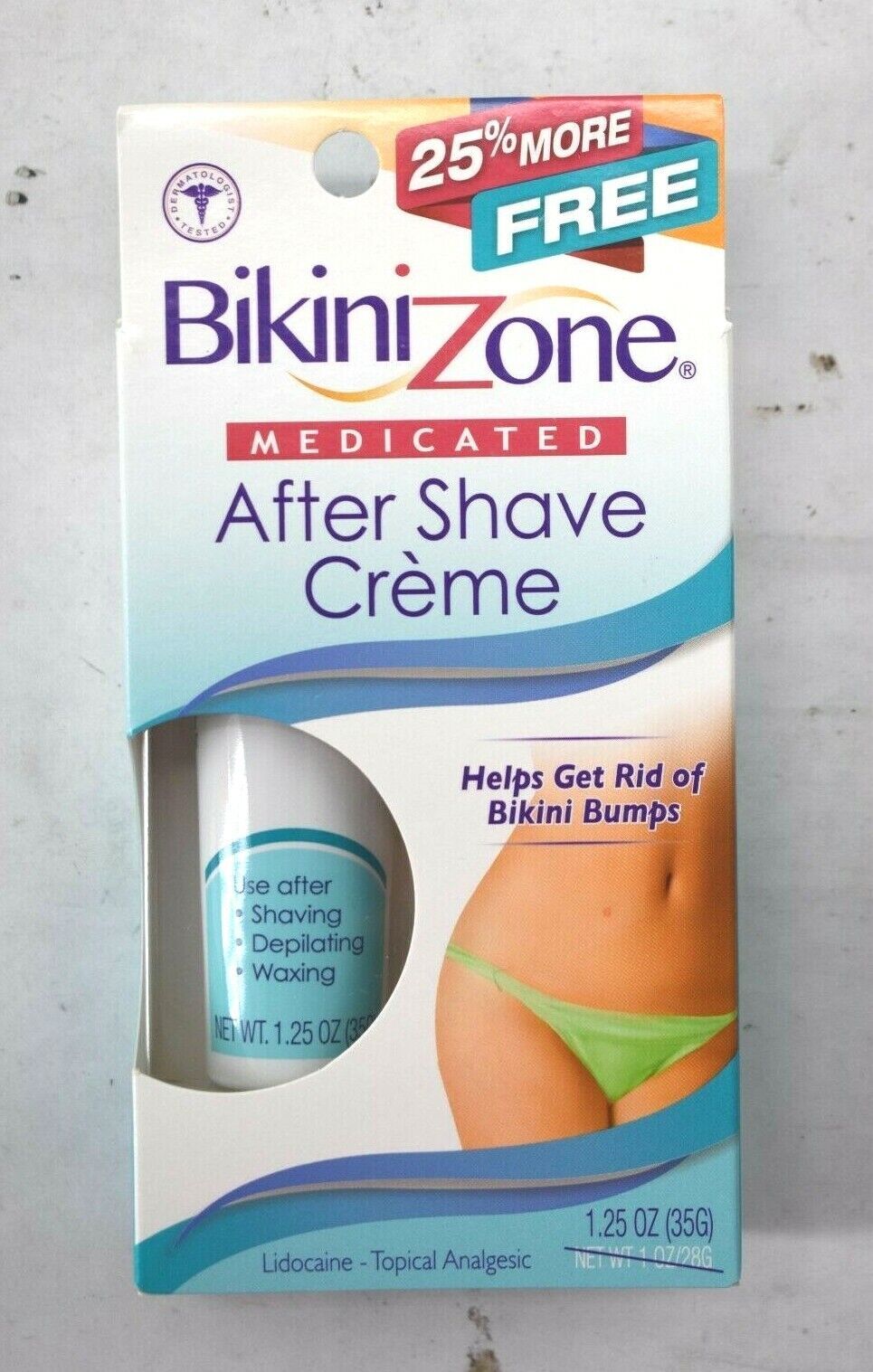 Bikini Zone Medicated After Shave Waxing Depilation Topical Cream 1.25 Oz-image