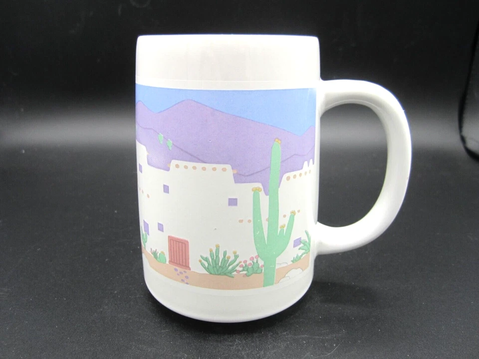 Taza de té de café Otagiri Japón White Southwest Home Scene 15 oz (312) Foto 2 de 4