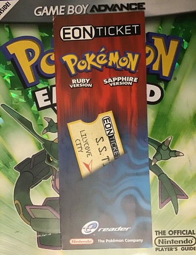 Pokemon Ruby Sapphire Eon Ticket E Reader Card Never Used Open 