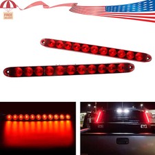 2pcs 16inch Red Truck Trailer Light Bar 11 Led Stop Turn Tail Brake Lights Strip