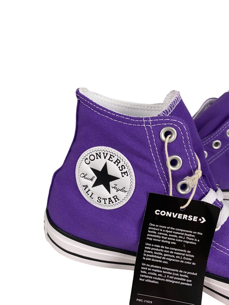 NEW Converse Chuck Taylor All Star Hi B Grade Purple White NEW Converse Chuck Taylor All Star Hi B Grade Purple White