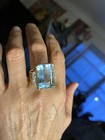 22 Carat Aquamarine, Diamond, Gold Ring 14K Gold Gross weight 15.40 grams. — photo 5