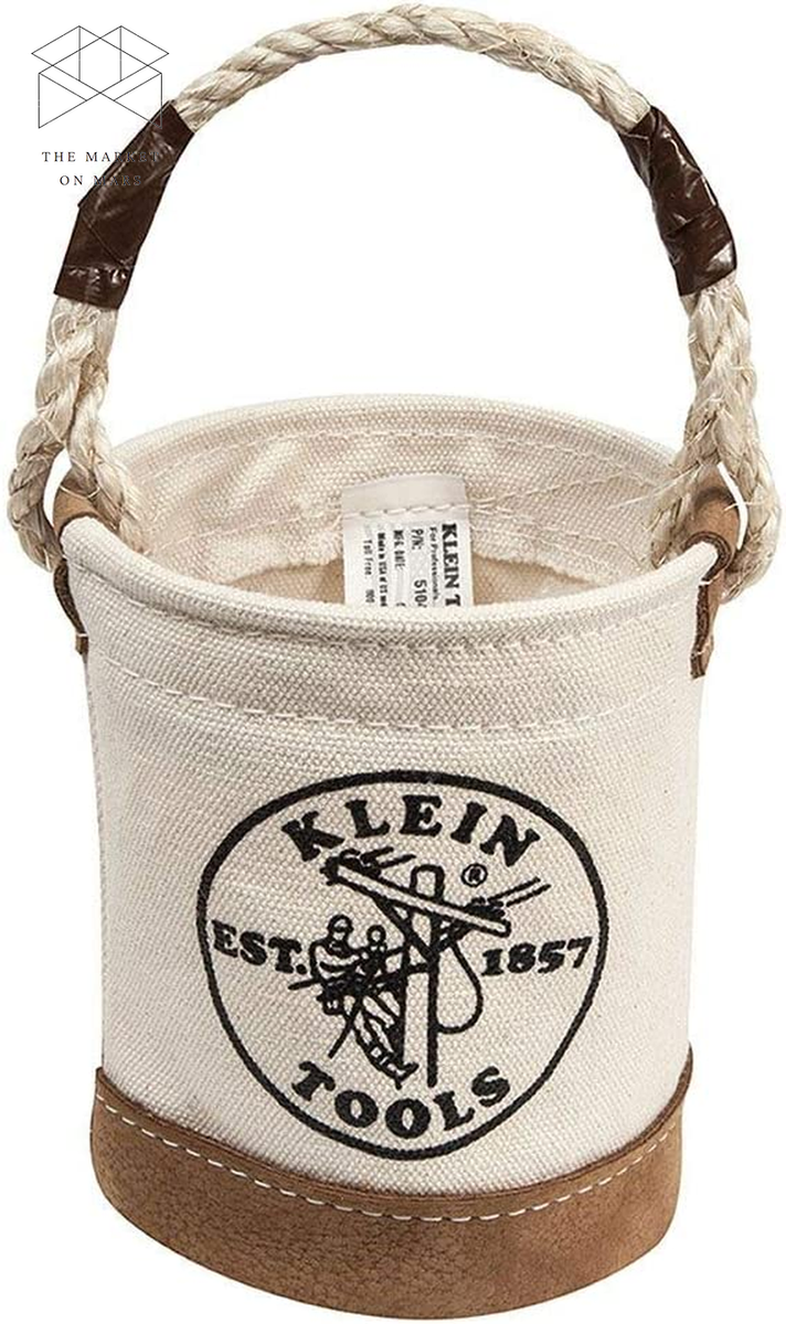 Tool Bucket Mini Small Parts Bag Heavy Duty Natural Canvas