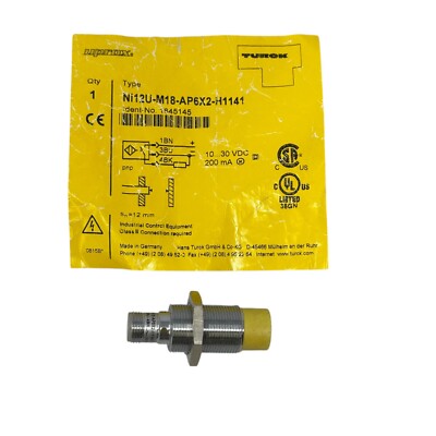 Turck NI2U-M18-AP6X2-H1141 Inductive Sensor Made in Germany