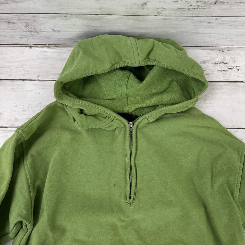 Patagonia Kids Youth XS 5-6 Hoodie Sweatshirt 1/4 zip hooded green - Image 4 of 4