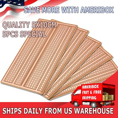 US Stock 5pcs Prototype PCB Universal Bread Board 5 x 10cm Sigle Side Copper
