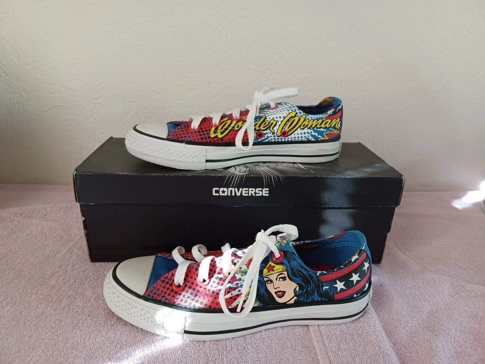 NUOVO Converse All Star Low WONDER WOMAN uomo 4 donna 6 con scatola