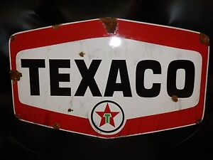 Antique-style-porcelain-look-Texaco-Star-dealer-service-gas-station-large-sign