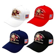 USA 250th Anniversary Embroidered Baseball Cap Bald Eagle Statue of Liberty Hat