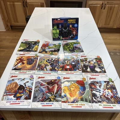 Scholastic Marvel Avengers Phonics Reading Program Set Of 11 With Box 1 Missing