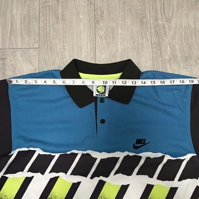 Nike Challenge Court Polo Shirt Mens Med Andre Agassi 90s Vintage