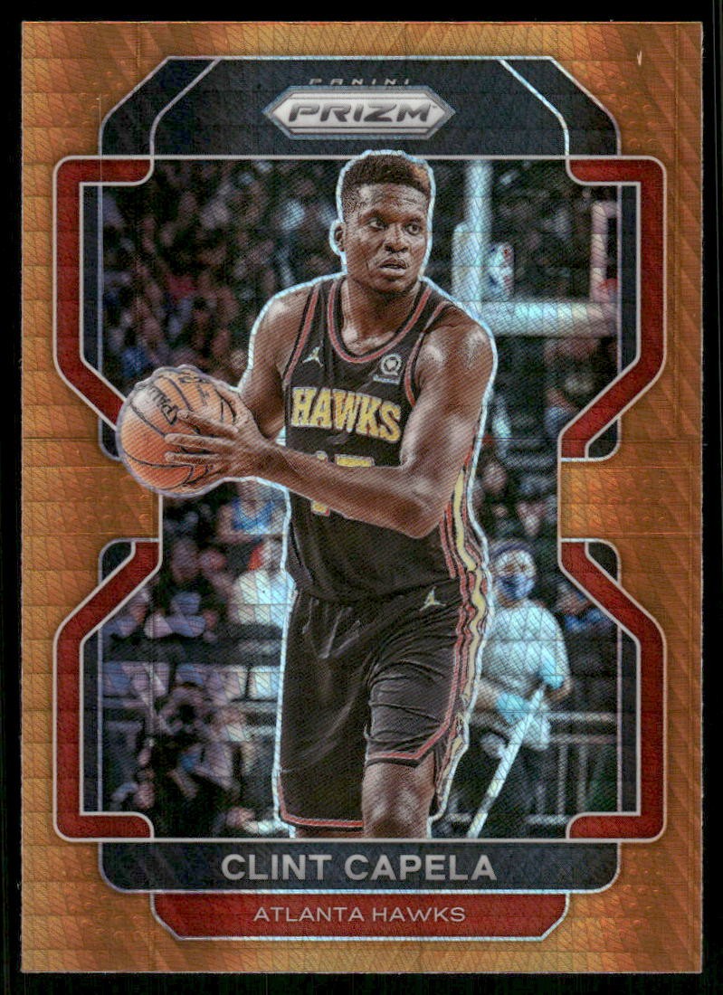 2021-22 Panini Prizm #187 Clint Capela Hyper Orange SSP