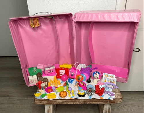 Vintage 80s Barbie Huge Lot of Accessories & Fashion Carrying Case