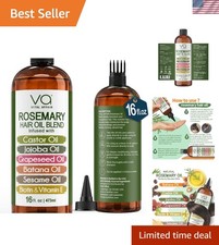Blend Of Pure Rosemary Oil For Hair Growth 16 Fl Oz With Castor, Batana Oil ...