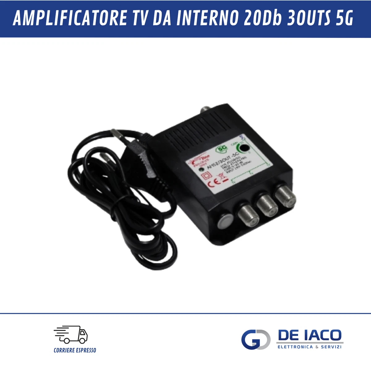 Partitore tv 3 uscite , connettore F,in classe A divisore banda TV e Sat. DV3F6 - Shop Elettrico