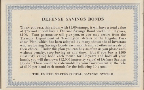 World War II Defense Savings Stamps Album with 10 War Savings Stamps Scott #WS10 - Picture 3 of 7