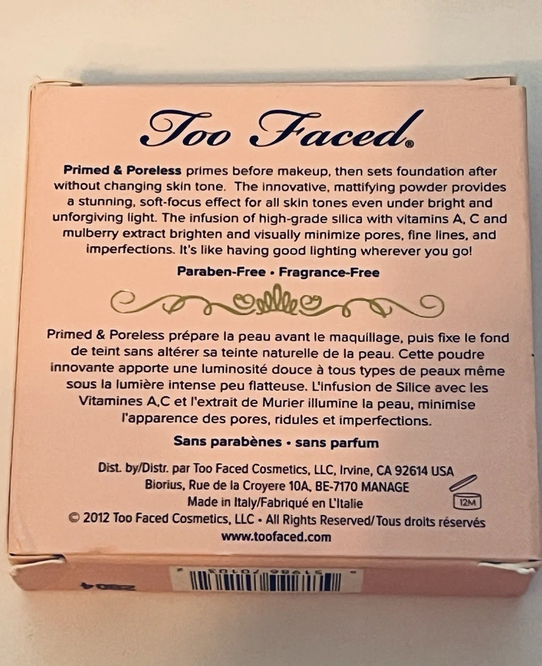 Too Faced Primed & Poreless Skin Smoothing Pressed Powder 0.35 oz Brand New - Image 2 of 2