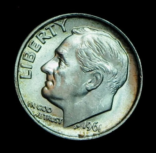 1961 Roosevelt Silver Dime Uncirculated (T208)