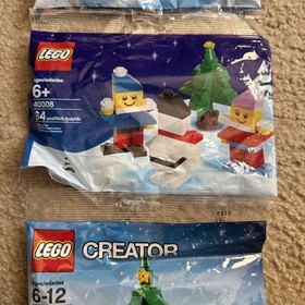 Lego 30286 40008 40010 Seasonal Christmas Tree Santa Sleigh Reindeer Snowman New