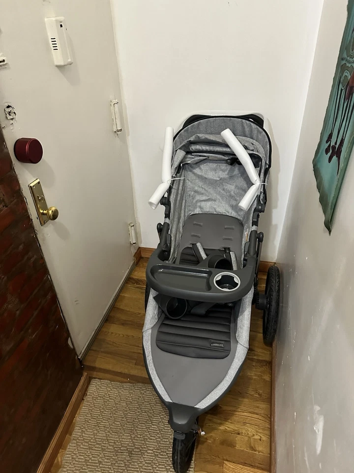 经典慢跑婴儿推车, 灰色 — 第 3/4 张图片