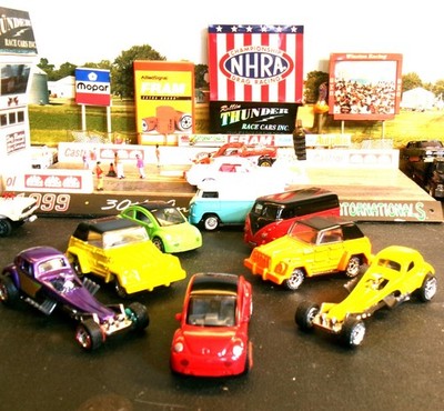 VOLKSWAGON MICRO BUS , CONCEPT BUG , BUGABOO DRAGSTER , THING LOT OF 8 CARS
