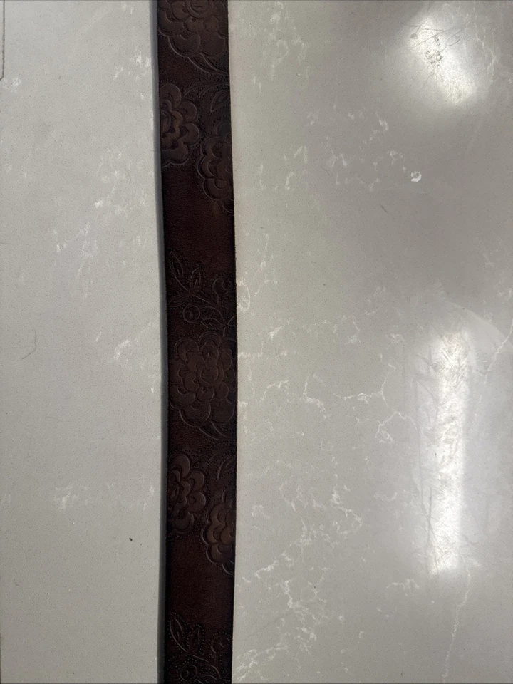 Cinturón Mujer FOSSIL Cuero Marrón Talla L Floral Foto 4 de 4