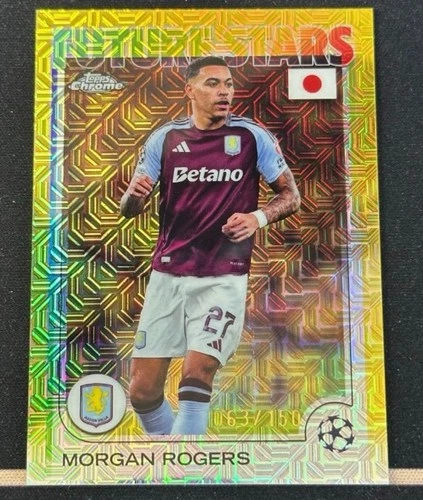 Morgan Rogers 2024-25 Topps Chrome UCC Japan Edition Yellow Mojo /150 #38