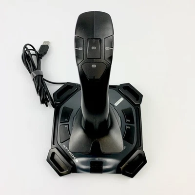 Logitech Attack 3 ATK3 J-UJ18 USB Joystick for PC Black Very Good Condition - image 1 of 4