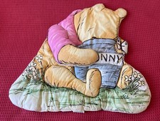 Vtg Disney Classic Pooh 3D Fabric Wall Hanging Nursery Decor Red Calliope EUC