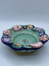 Fitz & Floyd VTG 1994 Multicolor Floral Candle Holder