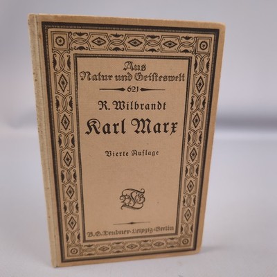 Karl Marx Versuch Einer Würdigung 1920 Robert Wilbrandt Teubner 4 Auflage