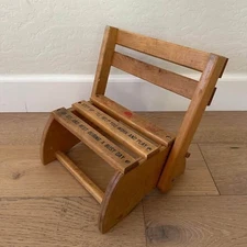 Vintage 1950s Wooden Child’s Step Stool / Chair