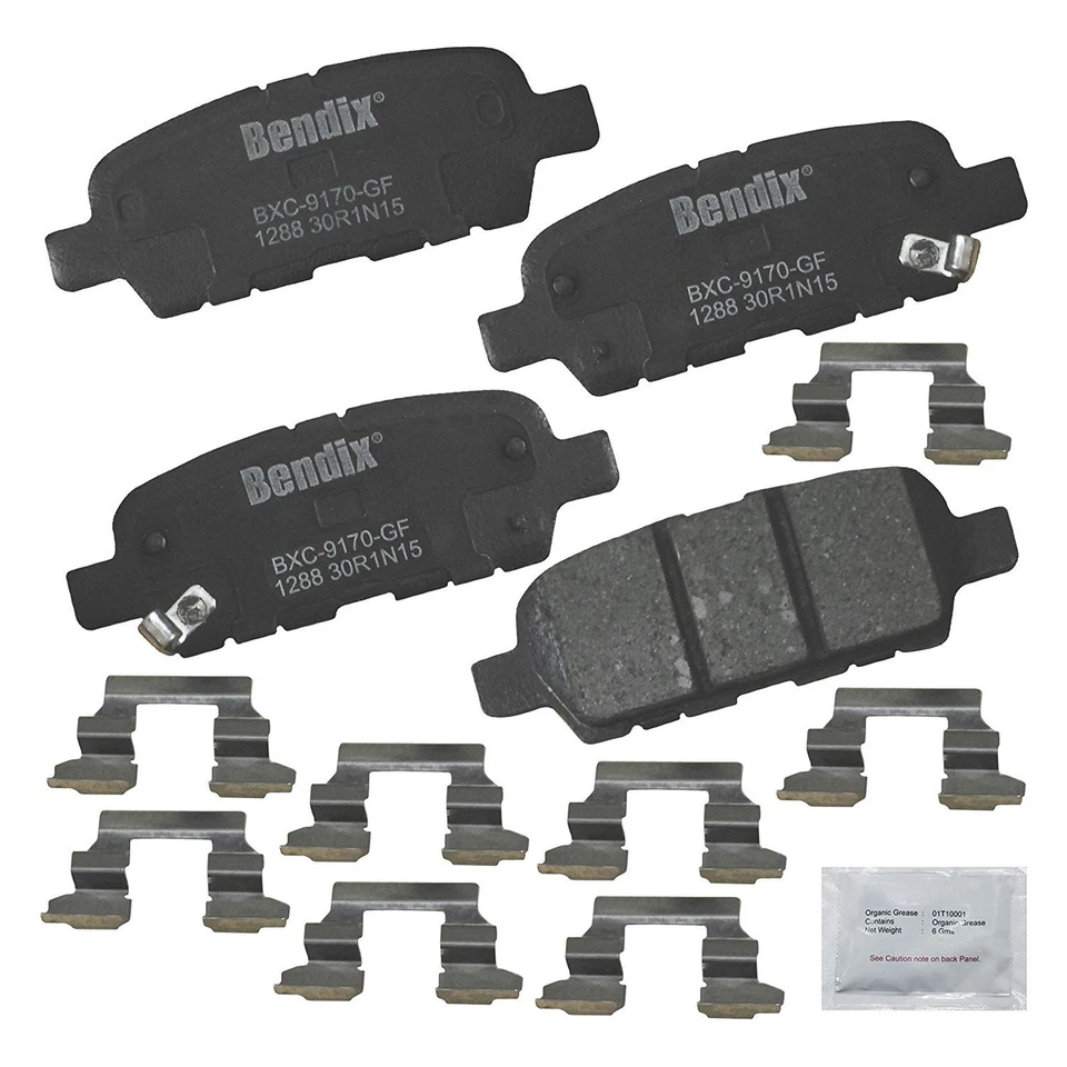 For Nissan Altima 07-10 Bendix Premium Copper Free Ceramic Rear Disc Brake Pads - Изображение 2 из 2