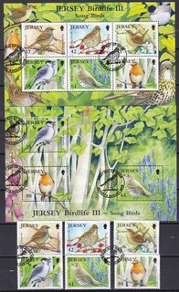 JERSEY 2009 SONG BIRDS SET 2 X S/S USED