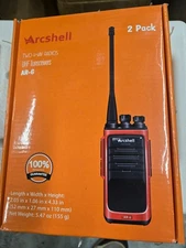 Arcshell AR-6 Walkie Talkie 2 Set 50 Mile Two Way Radio UHF Charge Headset