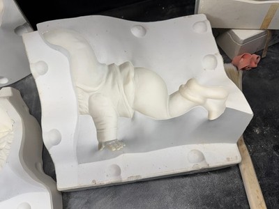 Large Gnome Ceramic Slip Cast Mold Alberta's 590 Cute Crawling