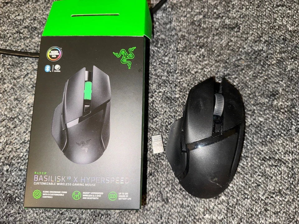 Razer Basilisk V3 X Hyperspeed Gaming Maus (kabellos, OVP, top Zustand)