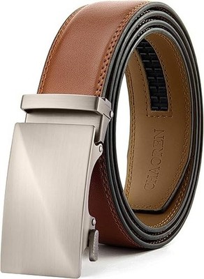 CHAOREN Mens Belt Leather Ratchet Belt - Customizable Fit, Effortless Style (35m