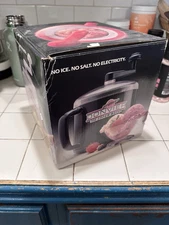 Donvier Premier Hand Powered Ice Cream Maker White 1-Quart In Box  Vintage Mint