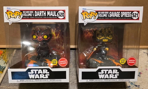 Funko Pop Star Wars Red Saber Series Vol 1 Savage Opress Darth Maul 520 521 Lot