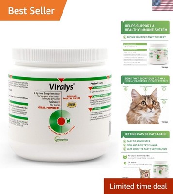 100gm Viralys L-Lysine Powder for Cats - Supports Immune & Respiratory Health
