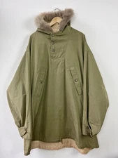 Vintage WWII 10th Mountain Division Parka Jacket Reversible Large Fur Hood