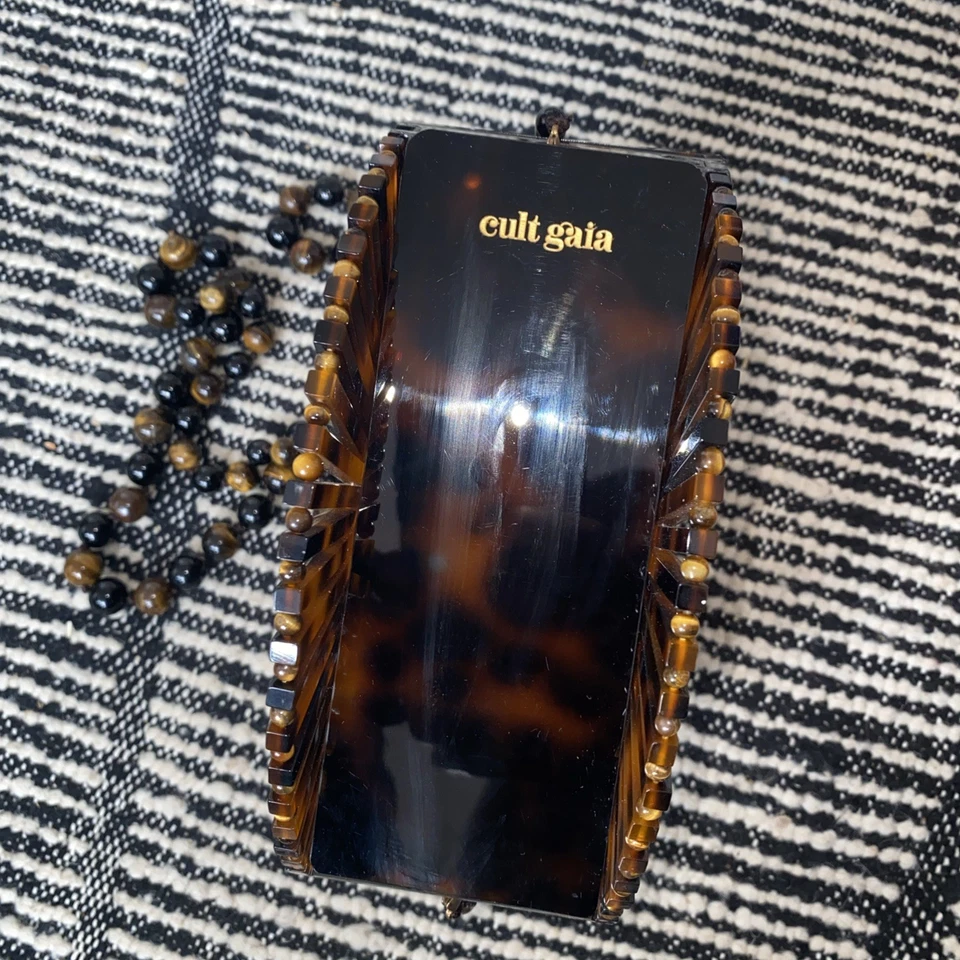 Cult Gaia Brown Luna Bag In Tortoise Shell Acrylic  - Image 2 of 4